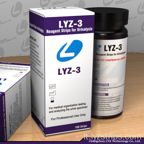 Striscia reagente urina LYZ URS-3